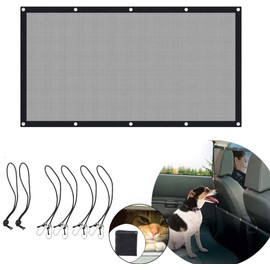 Car Pet Barrier Safety Net for Dog, Vehicle Universal Mesh Fence Safety Barrier Durable Travel Blocks Dogs Access To Car Front Seats,Pet net for cars Pet Barrier Car Safety Net with Hooks and Straps