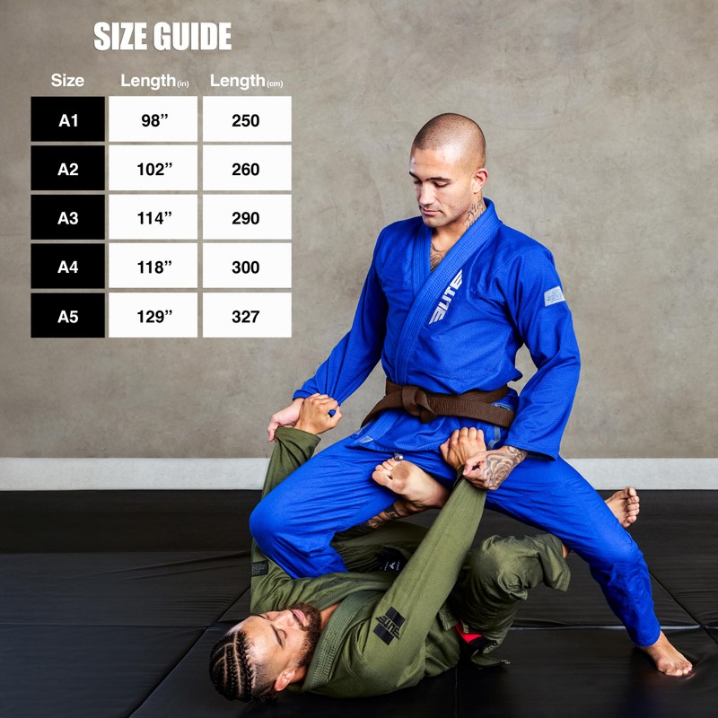 Elite Sports Brazilian Jiu Jitsu BJJ Cinturones (café, A1)