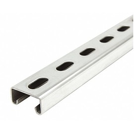 Slotted Standard 1-5/8 in x 13/16 in Strut Channel, 304 Stainless Steel, 14 ga, 3 ft-Each