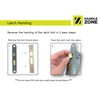 HANDLEZONE® 65mm / 2 1/2 inch Silver Nickel Bathroom Door
