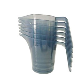 Zelovehouse Pitcher 6 Pack Long Spout Jug 1000ml Translucent Grey Measuring Cups,Kitchen gadgets Candle making,Plant watering, Juicing bottles Beer Coffee pot reservoir filling Soap making Gray