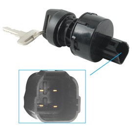 CARBBIA 5UG-H2510-00-00 Ignition Switch with Key Compatible with Yamaha Rhino 450 660 700 YXR450 YXR660 YXR700 Ignition Key Switch