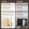 AELS Wooden Bookshelf Lamp with Bulb, Cordless Touch Dimmable Table