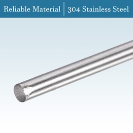 QUARKZMAN 200mm x 2.5mm 304 Stainless Steel x 5pcs Linear Shaft Metric Round Rods Rods Base Material for DIY