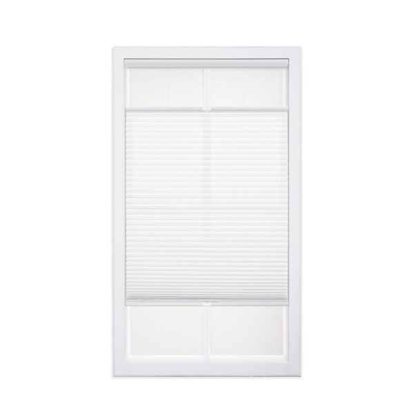 DEZ Furnishings QGPO270640 Cordless Light Filtering Top Down Bottom Up Shade, 27W x 64L Inches, White