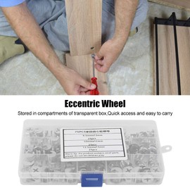 Eccentric Wheel Nuts, Eccentric Furniture Connector, 12 mm, 13 mm, 15 mm, Cam Nut Attachment Cam Lock Nut for Wooden Panels, Drawers, Cupboards, Cupboards, Cupboards, Chest of Drawers, Wooden Doors,