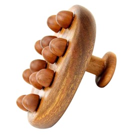 Baluue Wooden Body Massager Brush for Cellulite Treatment and Acupressure Portable 12-inch Massage Tool for Home Use