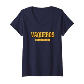 Womens San Diego Vaqueros Volleyball HS V-Neck T-Shirt