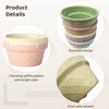 Toyosport 4 Pcs Ice Cream Design Bowls, Waffle Textured Ceramic