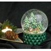 20171 Snow Globe Nostalgia Sleigh Ride on Base Cubic Green