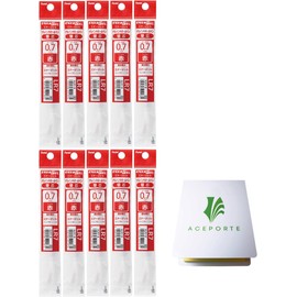 QULLITY Energel Ink 10 Refills, Sticky Notes Value Set (Red, 0.7mm)