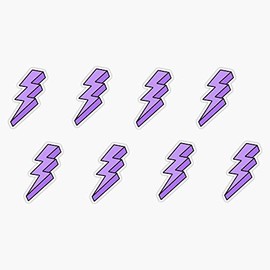 Lightning Bolt (Purple) Bumper Sticker Vinyl Decal 5"