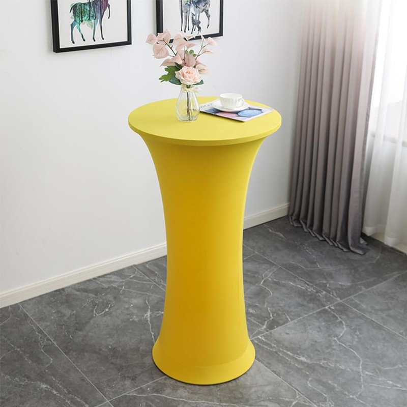 Deisy Dee 24x43 Cocktail Spandex Stretch Round Tablecloth Table Cover