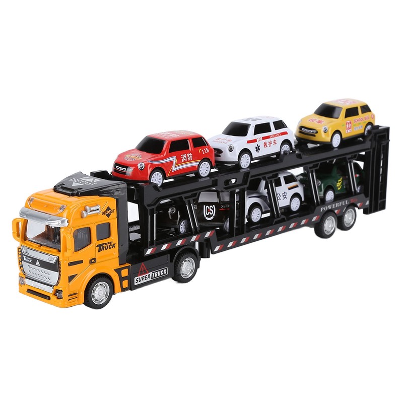 Carrier Truck Toy Model Alloy Detachable Six Car Kids Transport