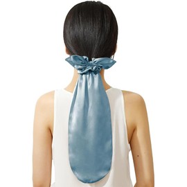 Alriedy Satin Haarhaube für Die Nacht – 2-in-1 Schlafhaube & Haarband | Seidenweiche Bonnet zum Schlafen für Lange Haare, Locken & Glattes Haar | Anti-Frizz & rutschfest(hellblau)