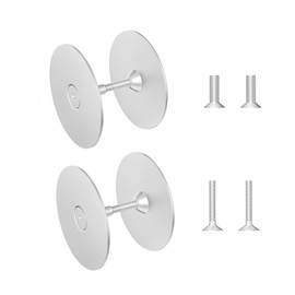 Door Hole Cover Plate, 2-5/8" Diameter Round Deadbolt Cover Plate （Brushed Satin Nickel), Reinforcer Locks and Doors for Home Security w/Connecting Screws - 2 Pack