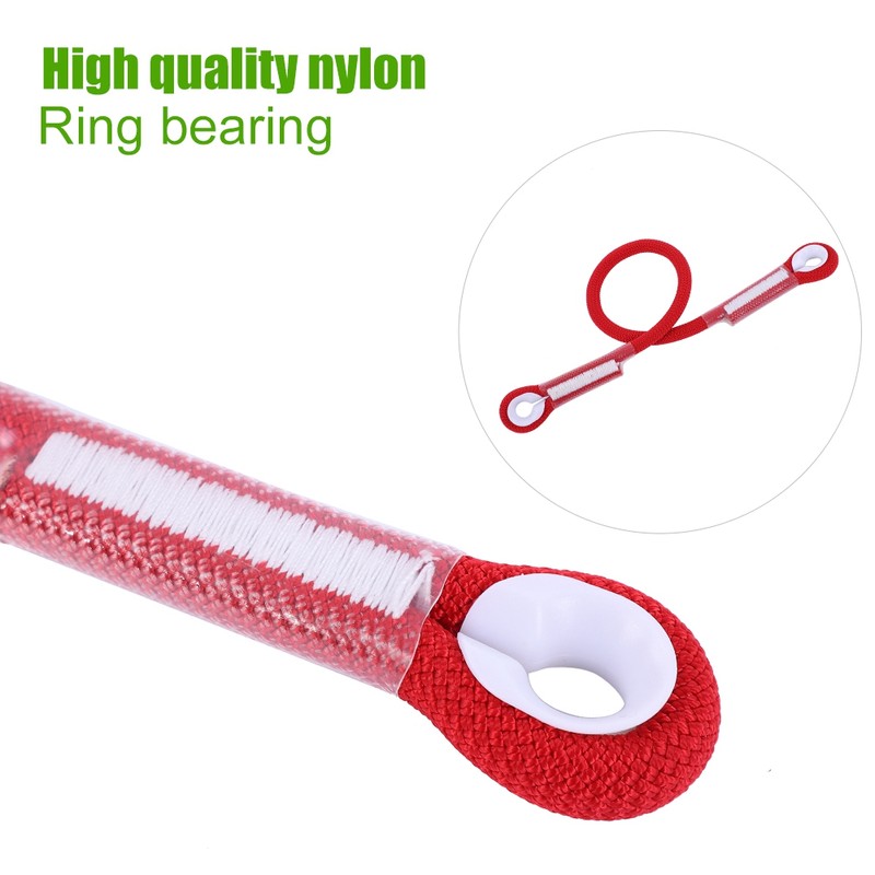 60/120/150cm Outdoor Survival Climbing Safety Rope with Ring Bearing(Red 150cm)
