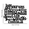 LIYOUYA Proverbs 3:6 Metal Wall Decor - Scripture Motivational Christian