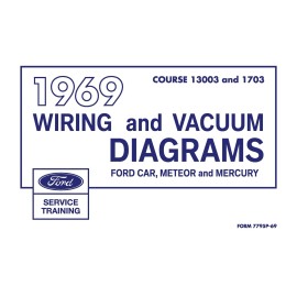 1969 Ford Car, Meteor, Mercury Wiring Diagrams Manual - 11x17 inch COMB Bound