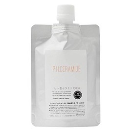 Natural Human Type Ceramide Lotion (Happy Lotion PHC) 100ml Refill Pouch | Made in Japan Genuine ViLabo Product