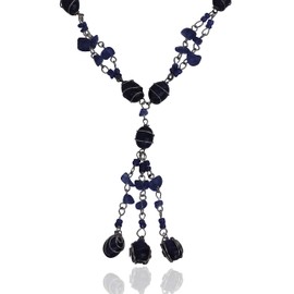 Touchstone - Collar de Bollywood indio de moda con abalorio coloridas hechas a mano para mujer, Metal, Sin piedra preciosa