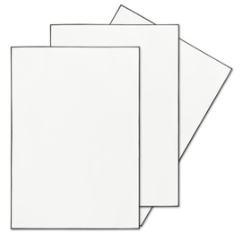 Pack of 50 Mourning Paper DIN A5 with Handmade Black Border - 148 x 210 mm - Writing Paper for Condolence - Also Ideal for Printing