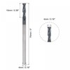 sourcing map Square Nose End Mill, 4mm Tip Dia Solid