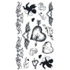 THE FANTASY hm459 Tattoo Sticker Kiss Mark Heart