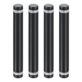uxcell 4 Pcs Standoff Screws, 1/2" x 3.54" Stainless Steel Double Head Advertising Screws Wall Standoff Mounts Hardware for Acrylic Glass Sign Holder Wine Glass Rack, Black