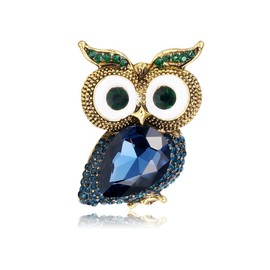 Owl Brooch for Women Cubic Zirconia Animal Brooch Corsage Decorative Accessories Clothing Decoration Women's Brooch Jewellery, Metal