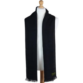 ANDINO ALPACA - 100% Baby Alpaca Wool, Large Scarf | Lightweight, Fine Knitting, Classic | Warm, Soft, Hypoallergenic, Unisex | One Size Fits All (Black)