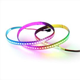 ALITOVE LED Tape Light WS2812B Addressable LED Tape Illumination LED Light 5050 RGB SMD 1m 144 Pixels Dream Color Non-Waterproof White PCB DC 5V