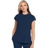 Med Couture Scrub Top Women Round Neck Tuckable with 2