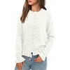PRETTYGARDEN Womens Fall Button Down Cardigans Chunky Knit Ruffle Open