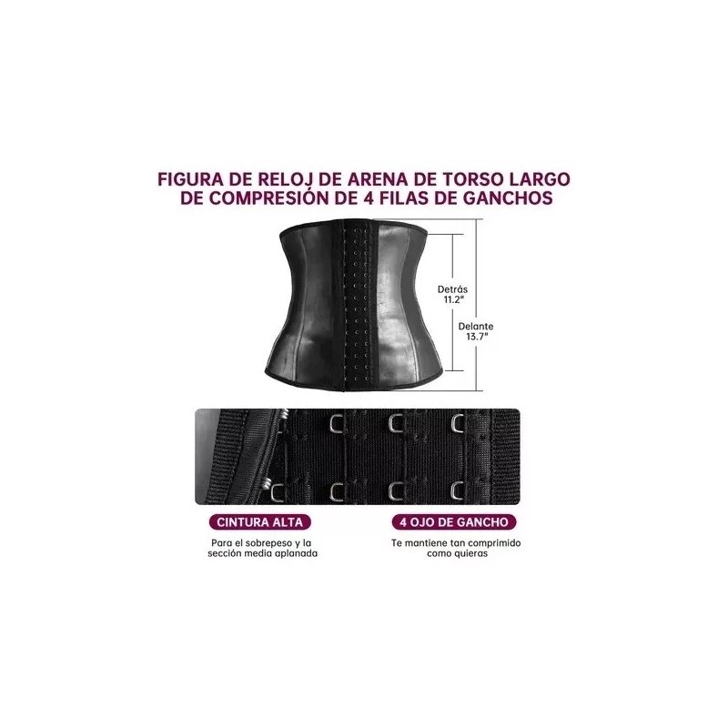 CNZHENGRUI-MXF Faja Reductora De Látex De 4 Hileras Con Broches