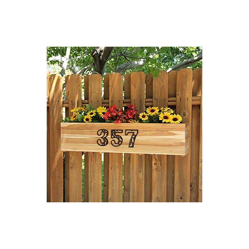 Decorative House Numbers-4.6 Inch High Rustic Cast Iron Home Address