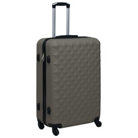 arsehhwe Durable Hardcase Trolley for Travel, Lightweight ABS Construction, Secure Lock and Internal Straps, Anthracite Color