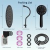 hibbent Shower Head Combo High Pressure Rainfall Shower Head with