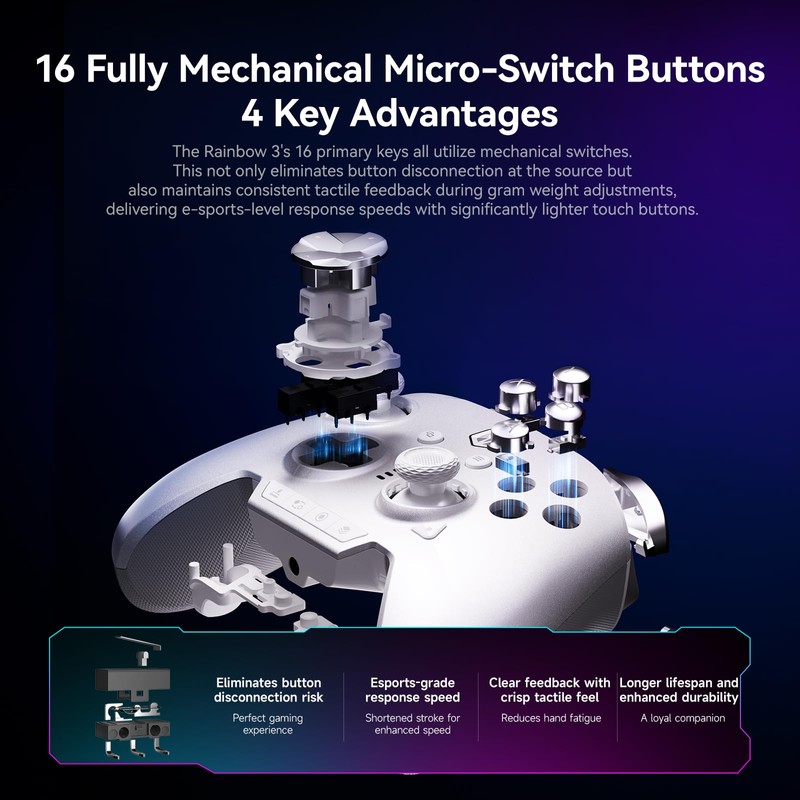 BIGBIG WON Rainbow 3 Wireless PC Gaming Controller Capacitive Joystick