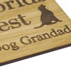 Worlds Best Dog Grandad Oak Veneer Coaster – Gift for