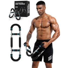 JevenFening Twister Arm Trainer - Adjustable 3-Resistance Levels Chest,Arm,Shoulders,Backs,Inner Thigh Workout Equipment for Men&Women - Ergonomic Home Gym Strength Trainer with Anti-Slip Handles