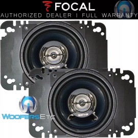 Focal pkg FOCAL AUDITOR RIP-100C 2-WAY CAR 4" COAXIAL SPEAKERS + 4x6" METAL PLATE NEW