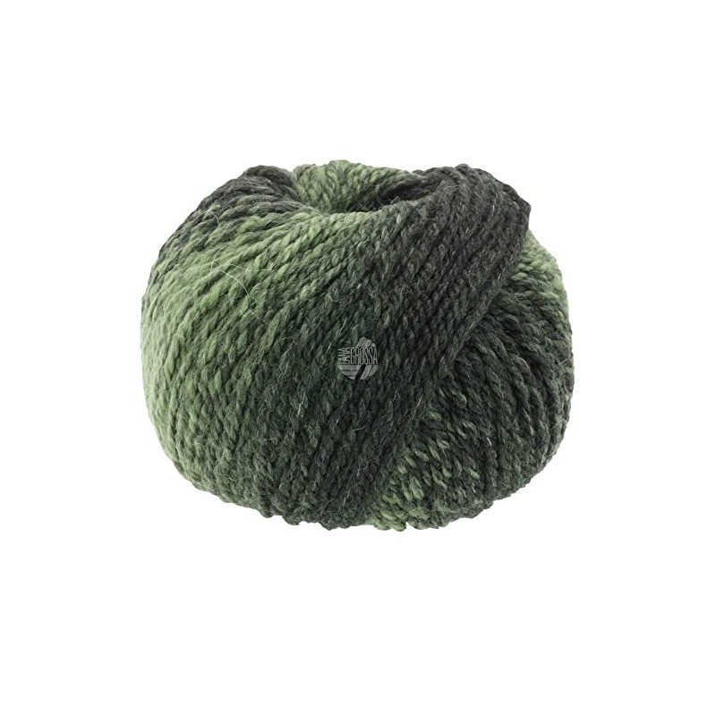 Lana Grossa Duetto Classico 08 - Grey Green/Black Green