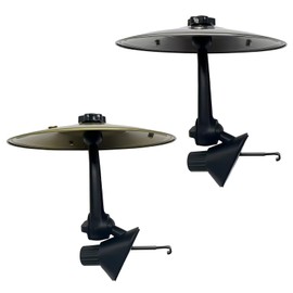 2 Pcs Car Cymbal Becken Autounfall Cymbals Drum Cymbals für Auto Crash Becken Lüftungsschlitz 360° Drehbar,Passend für Alle Fahrzeugtypen(Gold+Silber)