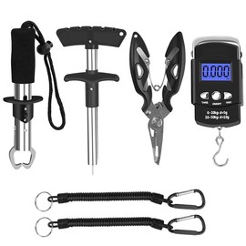 Aokesy Alicates de Pesca, Alicates de Pinza para Labios de Pesca, Alicates para Quitar Anzuelos y Anillos Partidos, Juego de Herramientas de Pesca con Mosca Equipo de Pesca para Hombres