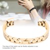 Stainless Steel Bracelet Women Inlay Rhinestones Wristband Wrist Decoration for