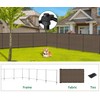Goleray 5'Hx12'W Outdoor Freestanding Privacy Screen Fence Panels with Iron