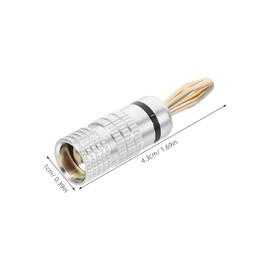 Gadpiparty 8pcs Banana Plug Speaker Wire Connectors for High Efficiency Audio Signal Transmission Compatible with Surround Sound Systems and Audio Video Receivers Durable Easy to Install