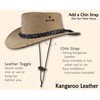 Oztrala】Leather Hat Crocodile Band Mens Australian Outback Dundee Jacaru Cowboy