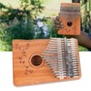 17 Keys Thumb Piano Mahogany Wood Finger Harp Mini Thumb